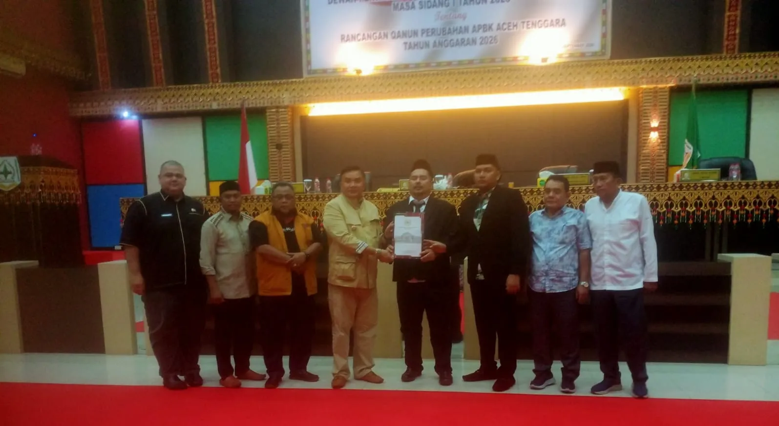 DPRK Agara Syahkan Qanun APBK-Perubahan 2026 Rp 1,312 T