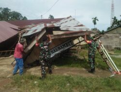 TNI Bantu Tangani Dampak Puting Beliung Aceh Utara