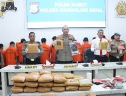 Polres Madina Amankan 68 Gram Sabu, 92 Kg Ganja