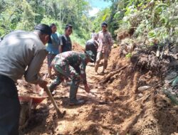 Ruas Jalan Singengu-Pagargunung Tertimbun Longsor, 1 Rumah Terkubur