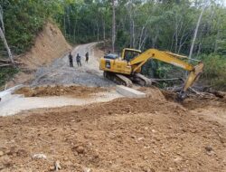 Jalan Penghubung Desa Kaloy Dan Perkebunan Pulau Tiga Sudah Dapat Dilalui Warga