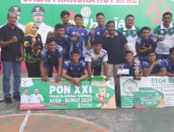 Tim Voli Pelatda PON Sumut Raih Piala Wali Kota Binjai