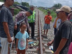 KA Datuk Belambang Tabrak Pejalan Kaki Hingga Tewas