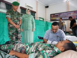 Kodim Aceh Tamiang Gelar Donor Darah Serta Bagi Sembako