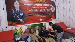 Polres Langkat Gelar Donor Darah Peringati Hari Humas Polri