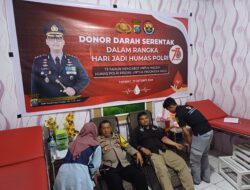 Polres Langkat Gelar Donor Darah Peringati Hari Humas Polri