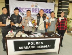 Polres Sergai Gulung Bandar Narkoba Di Tiga Kecamatan